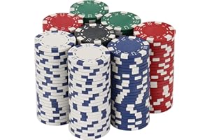 LUOBAO 11.5 Gram Poker Chips,200pc Casino Chips Poker for Texas Hold'em, Blackjack Chips,Casino Poker Games Kit,Poker Chips Set for Card Board Game,Bulk Poker Chip,Gambling Chips