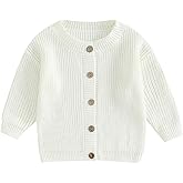 Newborn Baby Boy Girl Knit Sweater Cardigan Winter Warm Button Down Sweatshirt Top Outfit Cute Infant Fall Clothes