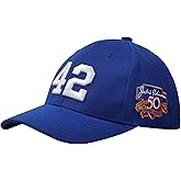 HRERTY 42 Robinson Baseball Day 50th Patch Dad Snaback Sport Outdoors Cap, Blue, 7-7 5/8