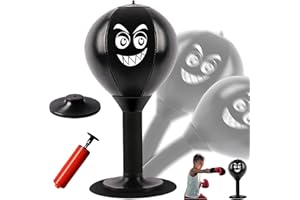 KJSDSSS Desktop Punching Bag, Stress Buster with Suction Cup for Office Table and Counters, Heavy Duty Stress Relief Ball, Desk Boxing Punch Ball