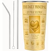 SNUGLYZEN School Principal Gift Tumbler 20oz – Stainless Steel Insulated Coffee Travel Mug with Lid, Assistant Principal Gift for Women & Men, Appreciation Week, Back to School, Retirement