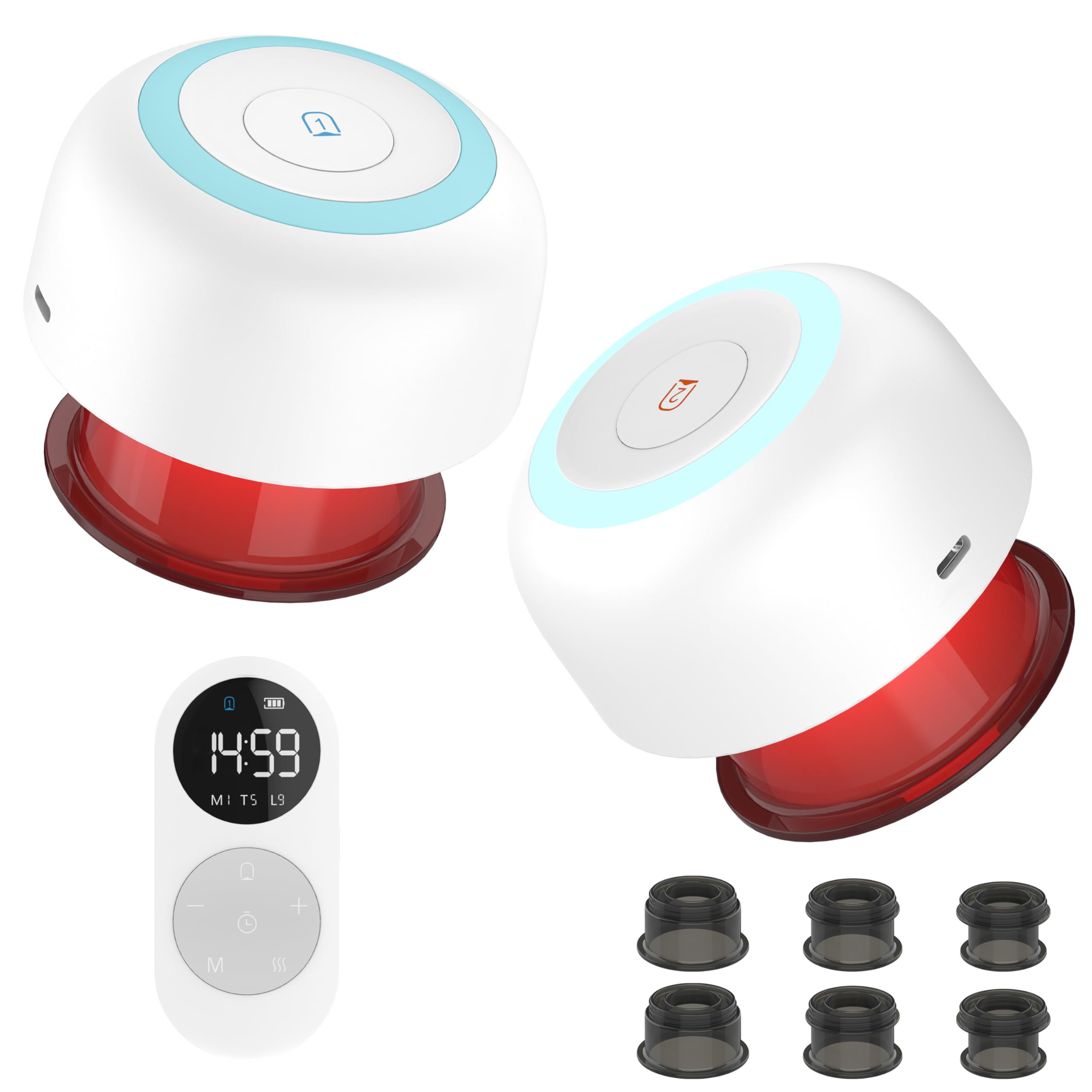 Photo 1 of 2 Pack Smart Cupping Therapy Massager, 5-in-1 Cupping Therapy Set for Pain Relief, Knots, Aches, Muscle Soreness, Electric Cupping kit for Massage Therapy with Remote Control