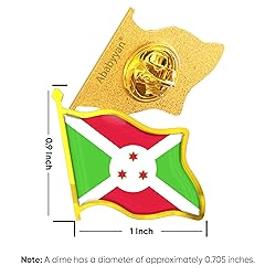 Burundi Flag Lapel Pin - Enamel Metal National