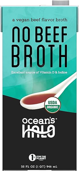 OCEAN’S HALO, ORGANIC AND VEGAN NO BEEF BROTH,...