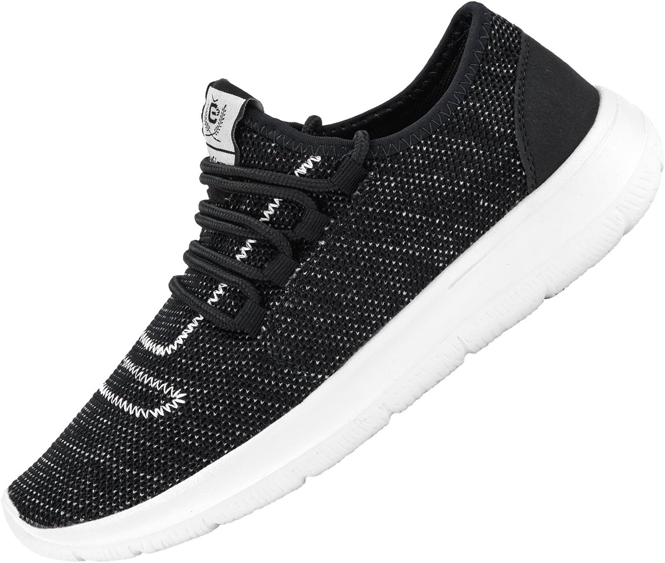 ZBXXMQZZ Men's Running Shoes Lightweight Breathable Mesh Soft Sole Casual Shoes Fashion Sneakers Walking Shoes Black 40