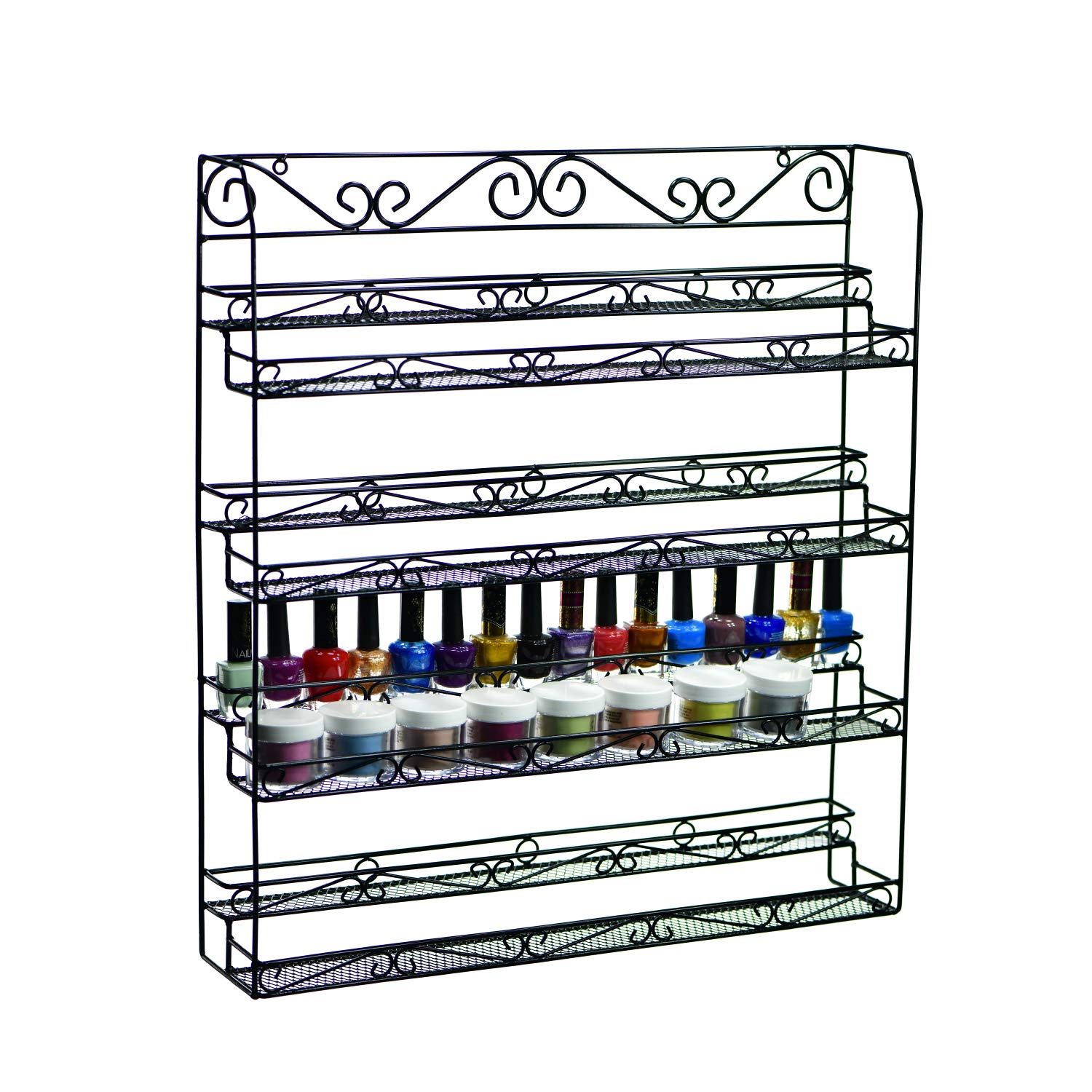 Best Makeup Organizers Acrylic Wall Rack Holds To 40 Bottles Nail Polish