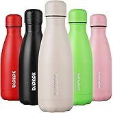 BJPKPK 12oz Small Water Bottle Stainless Steel Insulated Water Bottle for Travel,Apricot