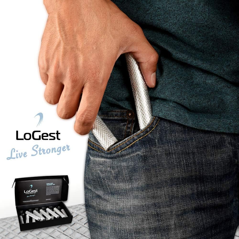 Logest Metal Hand Grip Strengthener 100LB-350LB No Slip Heavy-Duty Grip Strengthener with Gift Box, Great Wrist & Forearm Hand Exerciser, Home Gym, Hand Gripper Grip Strength Trainer (Silver - 150LB) : Sports & Outdoors