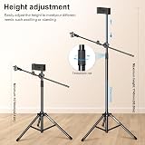 Aokeo Microphone Stand Floor Tripod with Boom Tablet Holder Carry Bag view 4