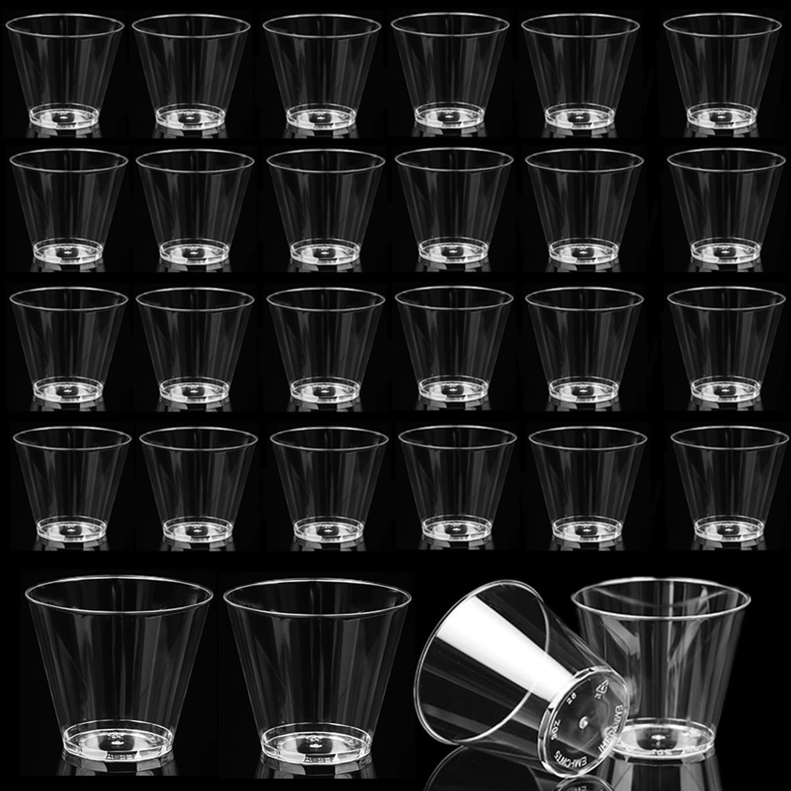 Photo 1 of NROZIET 200 Pack Clear Plastic Drinking Cups, 5 oz Small Dessert Party Punch Cup, Wine Sampling Cups for Weddings, Birthdays, Durable Disposable Snacks Tumbler, BPA-Free