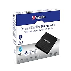 Verbatim External Slimline CD DVD Blu-Ray Writer