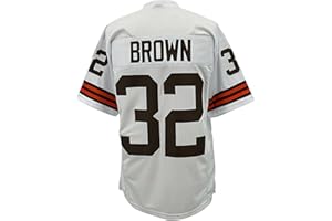 TIMELESS AUTHENTIC Jim Brown Jersey White Cleveland | Unisex Adult Sizes S-5XL Unsigned Custom Sewn Stitched