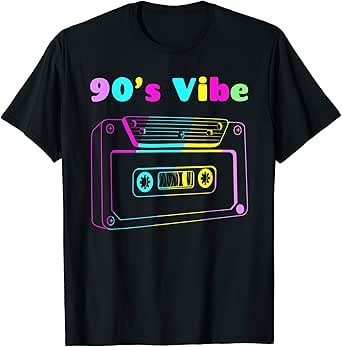 Download Amazon.com: 90's vibe retro cassette Shirt 90s party ...