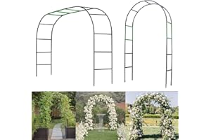 BNECNET Metal Pergola Arbor Garden Arch - 4.6 * 7.8 or 6.4 * 7.5Ft, Assemble Freely 2 Sizes for Various Climbing Plant, Bridal Party Decoration