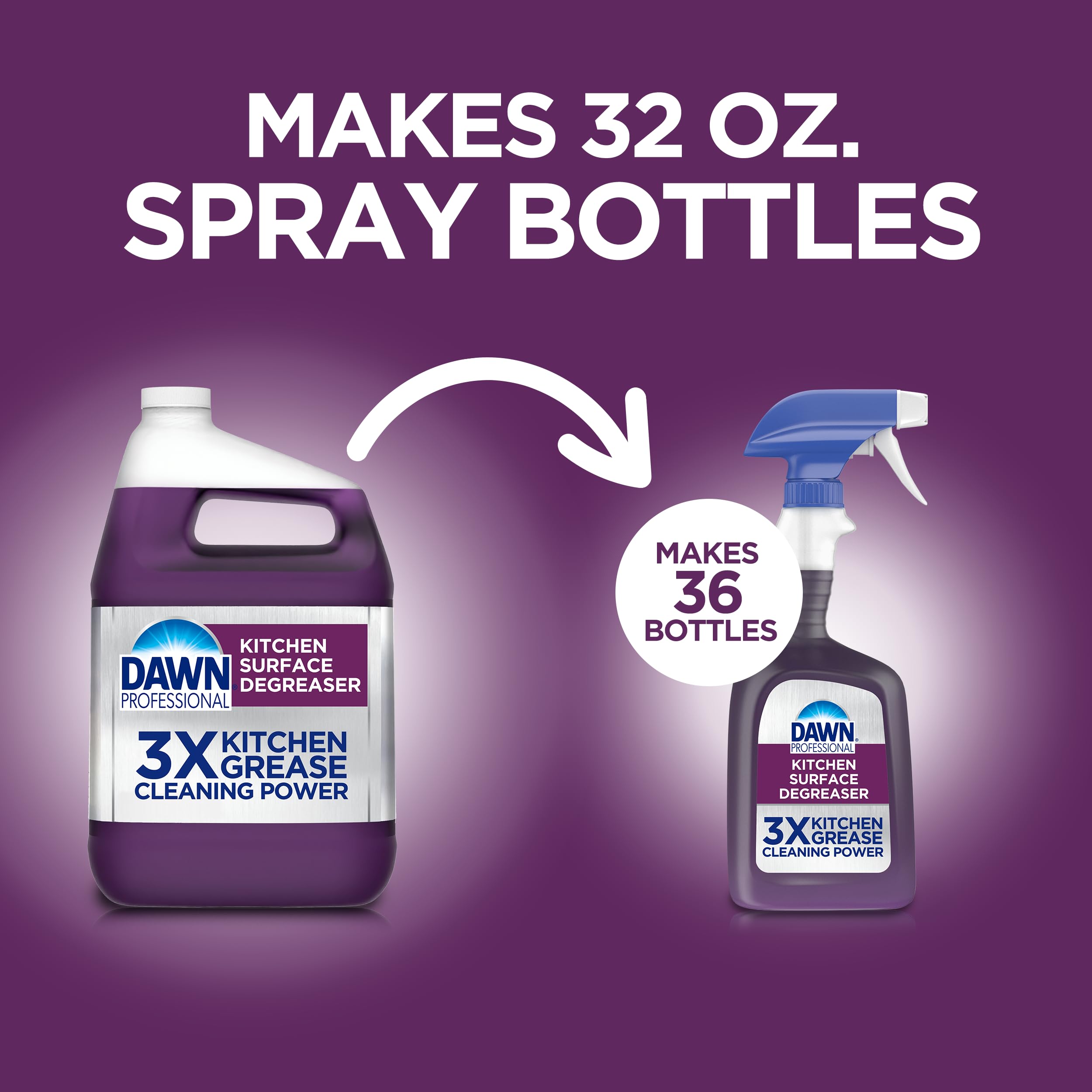 P&G Professional DAWN Kitchen Surface Degreaser - 1 GAL (Case of 2) - For Removing Grease Found in Commercial Kitchens & Food Service (Packaging May Vary)