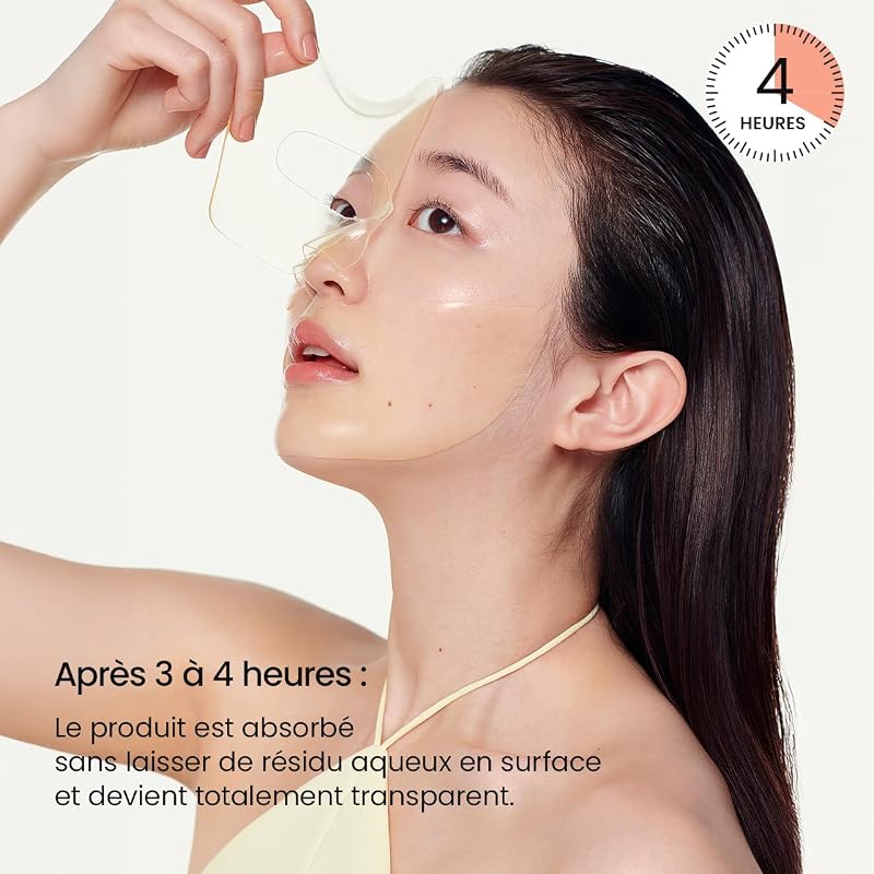 Radiant Vita Niacinamide Real Deep, Masque Visage Hydrogel, Masque de Nuit, Éclat du Teint et Texture de Peau Affinée, K-Beauty Coréenne, 4 Masques
