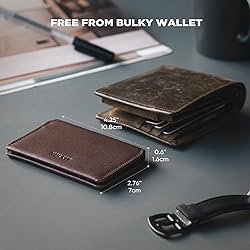 VULKIT Slim Minimalist Card Holder RFID Blocking
