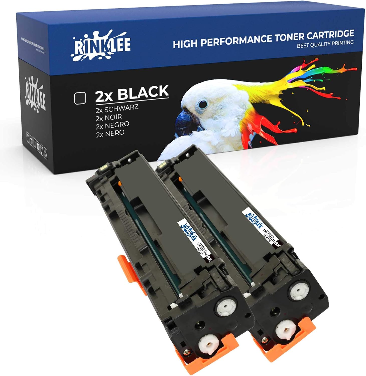 RINKLEE Remanufactured Toner Cartridge Compatible with HP LaserJet Pro M276nw M276n M251nw M251n CP1525n CP1525nw CM1415fn CM1415fnw CM1312 CM1312nfi CP1515n | High Yield 2400 Pages | BLACK, 2-PACK