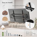 VonHaus TV Wall Bracket 60-120" Ultra-Slim Flat Mount 120kg VESA 50x50-900x600 view 5