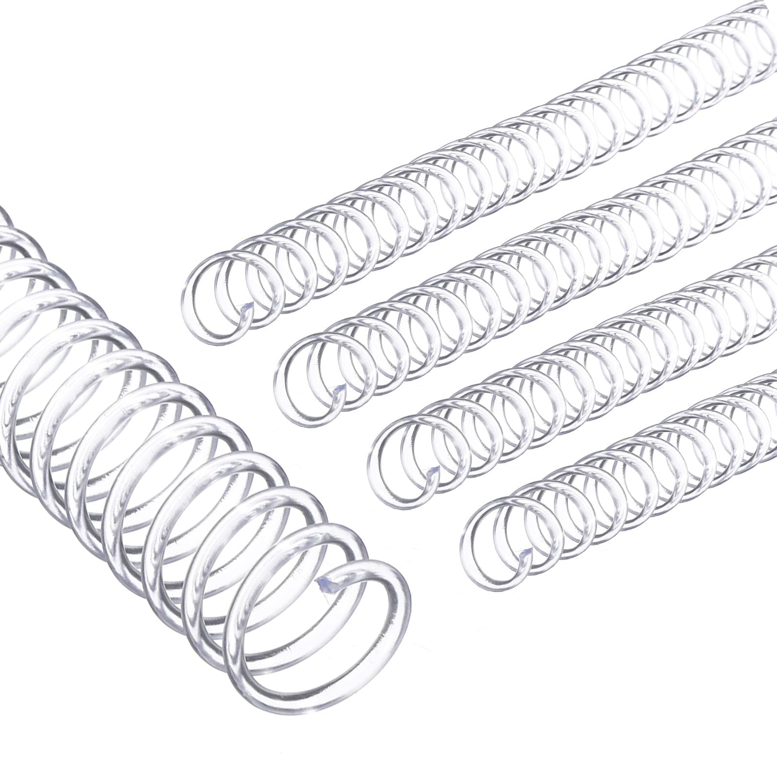 PATIKIL 20mm(3/4") Plastic Spiral Binding Coils, 20 Pcs Binding Spirals 170 Sheet Capacity 4:1 Pitch Binding Spirals for Binding Paper Sheets, Transparent