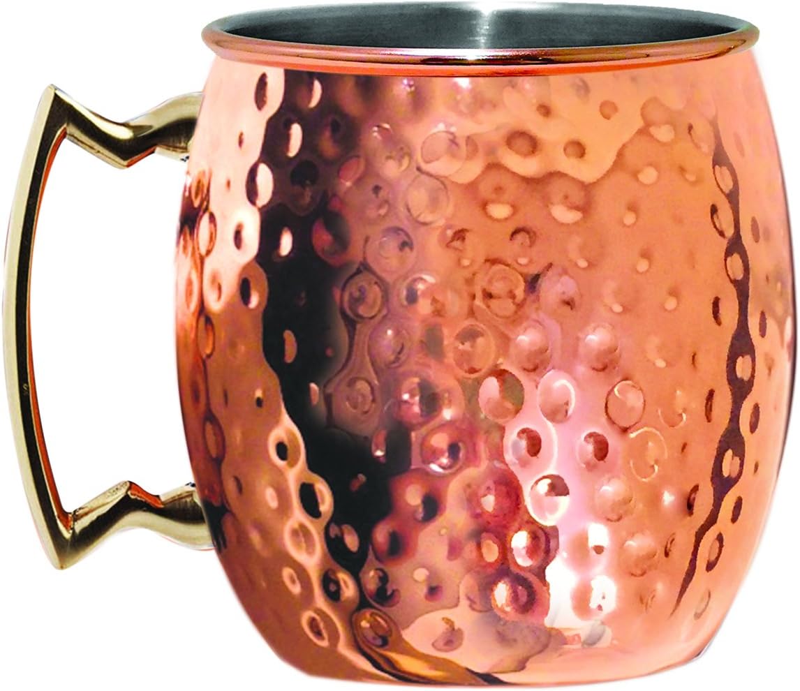 Silve One Moscow Mule Mug, 20 oz, Hammered Copper
