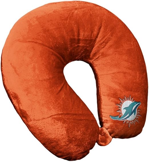 Amazon Com Bek Brands Nfl Miami Dolphins Travel Pillow U Neck