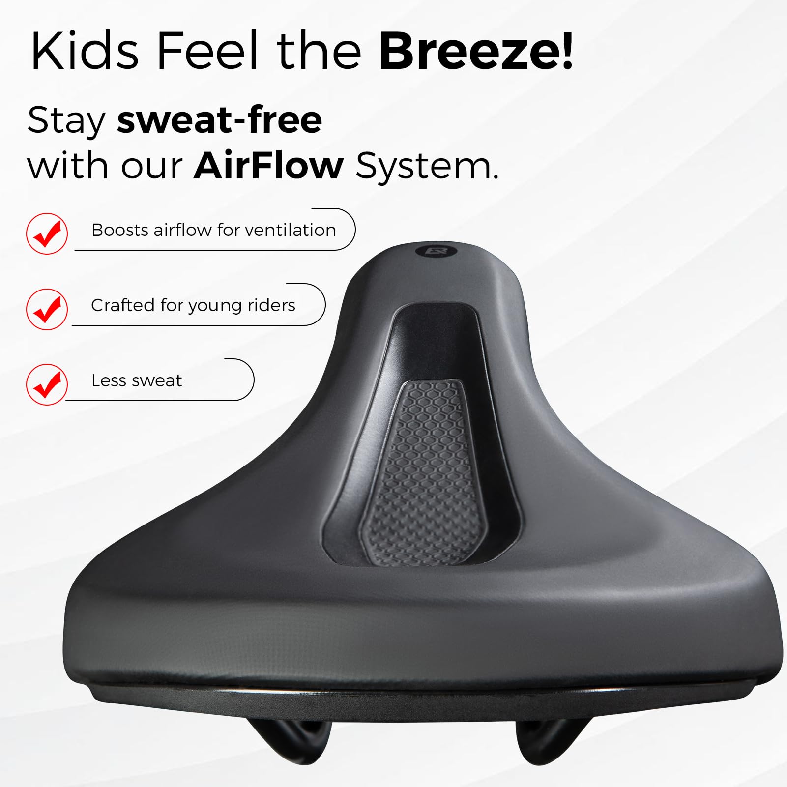 ROCKBROS Kids Bike Saddle Youth Replacement Bike Seat Kids Bicycle Seat with Ergonomic Design -3 Zone Concept - Waterproof, Enhance Young Little Riders Gifts for BMX, MTB & Road 16