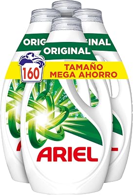 Ariel Detergente para Máquina de Lavar Líquido 160 Lavagens (4x40), Original, Sabão Limpeza melhorada em ciclos mais frios com tecnologia exclusiva de limpeza a frio