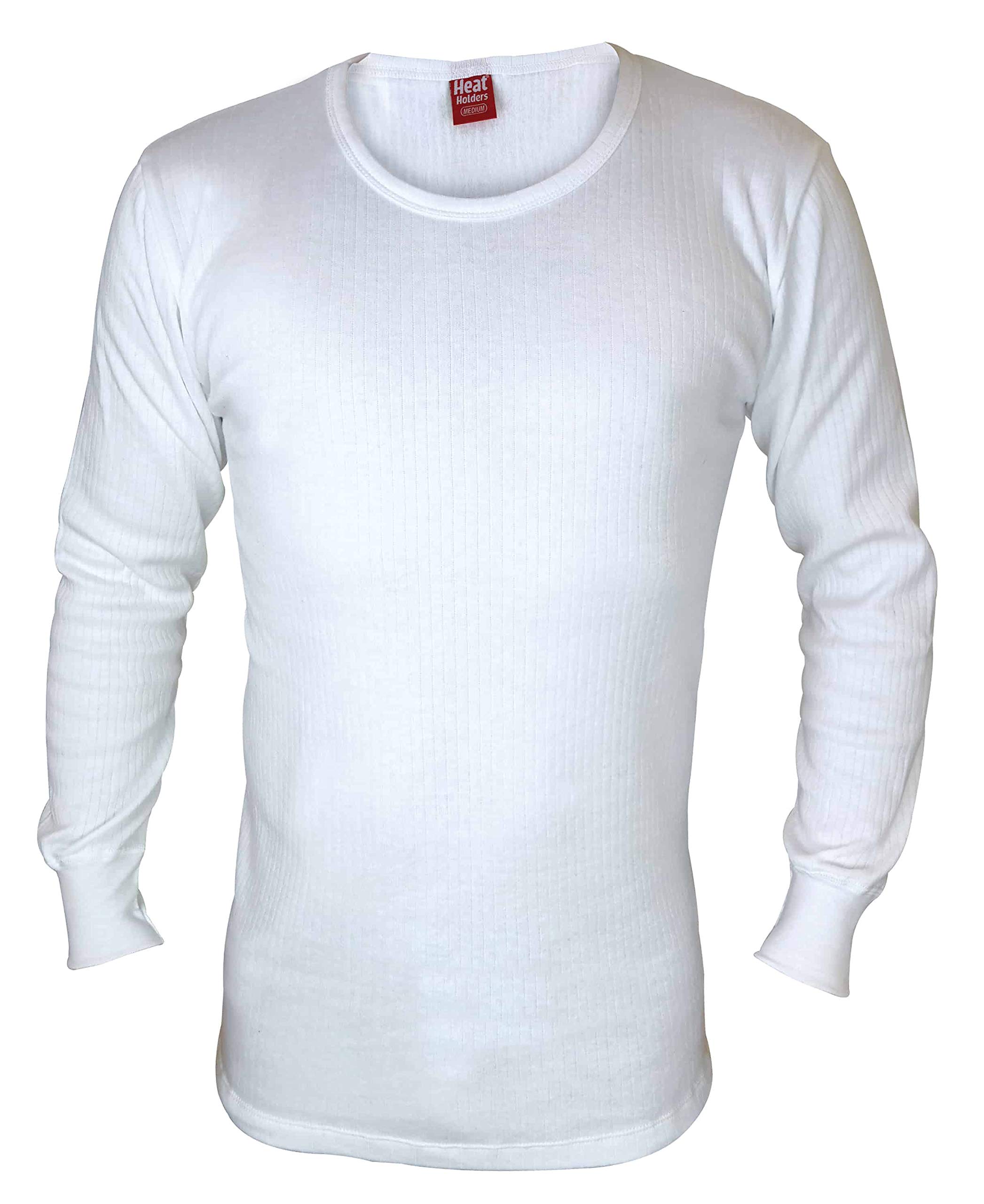 Heat Holders - Mens Winter Warm Cotton Thermal Underwear Long Sleeve Top Vest