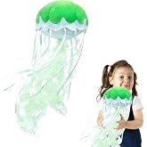 KAYBOBEZK Jellyfish Plush, Jellyfish Stuffed Animal Toy, Simulation Cute Green Jelly Fish Plush Pillow Room Decor Toy, Unique Plush Gifts for Kids Cute