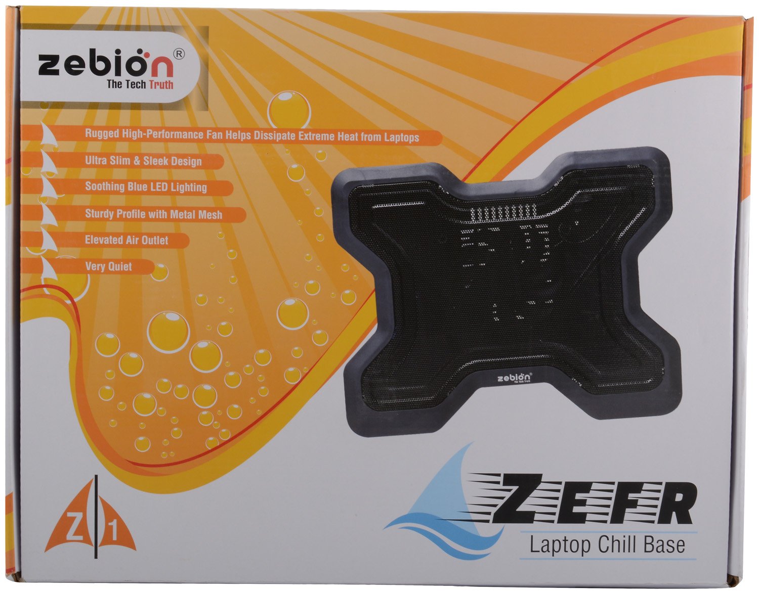 Zebion Zefr Z1 Laptop Chill Base and USB Cable (Black)