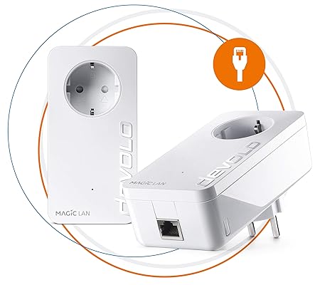 Devolo Magic 2 LAN: Leistungsfähiges Powerline-Starter Kit mit 2400 Mbit/S für Heimnetzwerk über dLAN, 1 Gigabit LAN-Anschlus