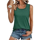AUTOMET Womens Loose Fit Casual Flowy Tank Tops Square Neck Trendy Sleeveless Summer Tops Clothes Spring Outfits 2026