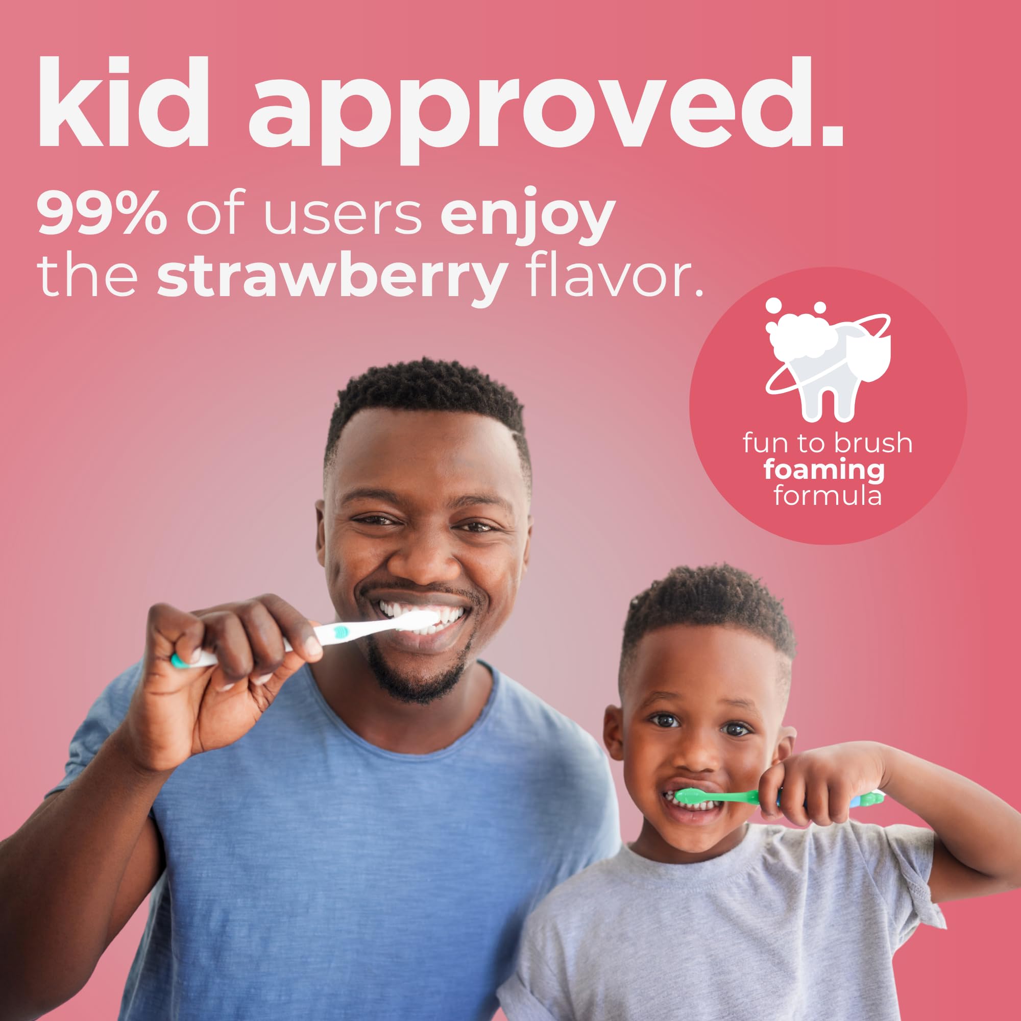 Wellnesse Kids Hydroxyapatite Toothpaste with Xylitol - Fluoride Free Toddler & Kid's Natural Toothpaste, Freshens Breath, Sensory-Friendly Oral Care, Vegan, Strawberry Flavor, 4 oz (Pack of 1)