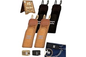 AOREK Buckle-Less Belt Hooks, Tactical Metal Hook Elastic Belt, Adjustable Magic Tape No Buckle EDC Band for Man Women