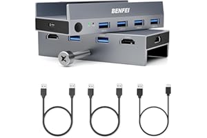 BENFEI USB 3.0 HDMI KVM Switch(8K@60Hz) with 4 USB 3.0 Ports for 2 Computers Sharging Monitor Keyboard Mouse