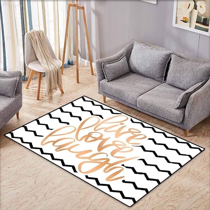 Alfombra para Aula, diseño de Rayas de Zigzags Chevron, Antideslizante