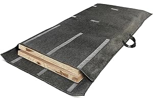 ROSROSE Table Leaf Storage Bag Padded 1 Pack, Thick Felt Dining Table Leaf Cover for Storage, Heavy Duty Table Leaf Bag Protector w/Adjustable Self-Adhesive Strap, Scratch Resistant, 51'' x 24''