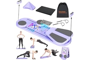VBZP Pilates Board - Pilates Reformer Set, Portable and Foldable Pilates Board for Home Workout, Multifunctional Pilates Board for Women, Pilates Reformer Machine for Home Exercise