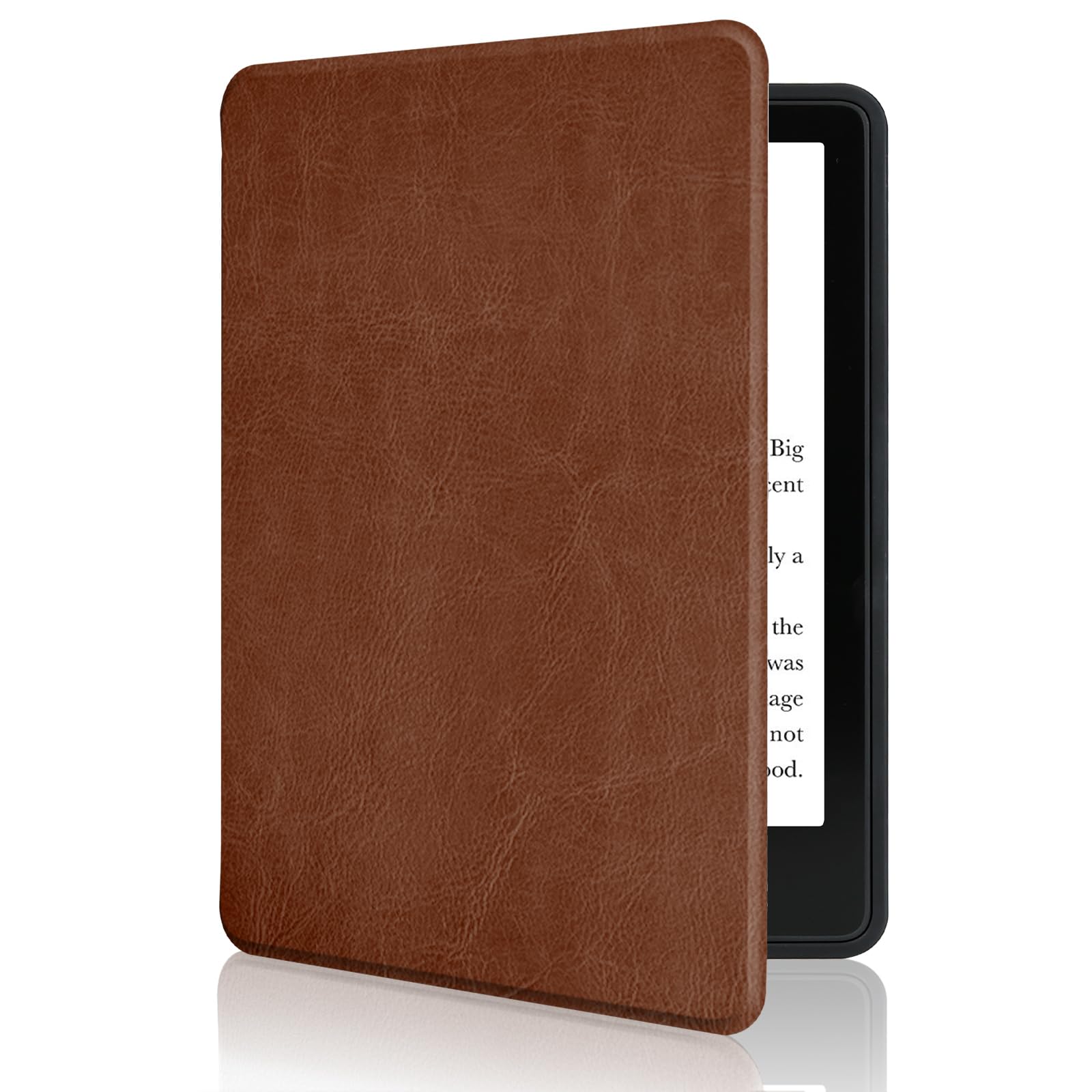 Photo 1 of MOROCK Slim Case for Kindle Paperwhite 11th Generation(2021 Release,Model NO.M2L3EK), Fits 6.8" Amazon Kindle Paperwhite Signature Edition, Lightweight PU Leather Cover, Brown