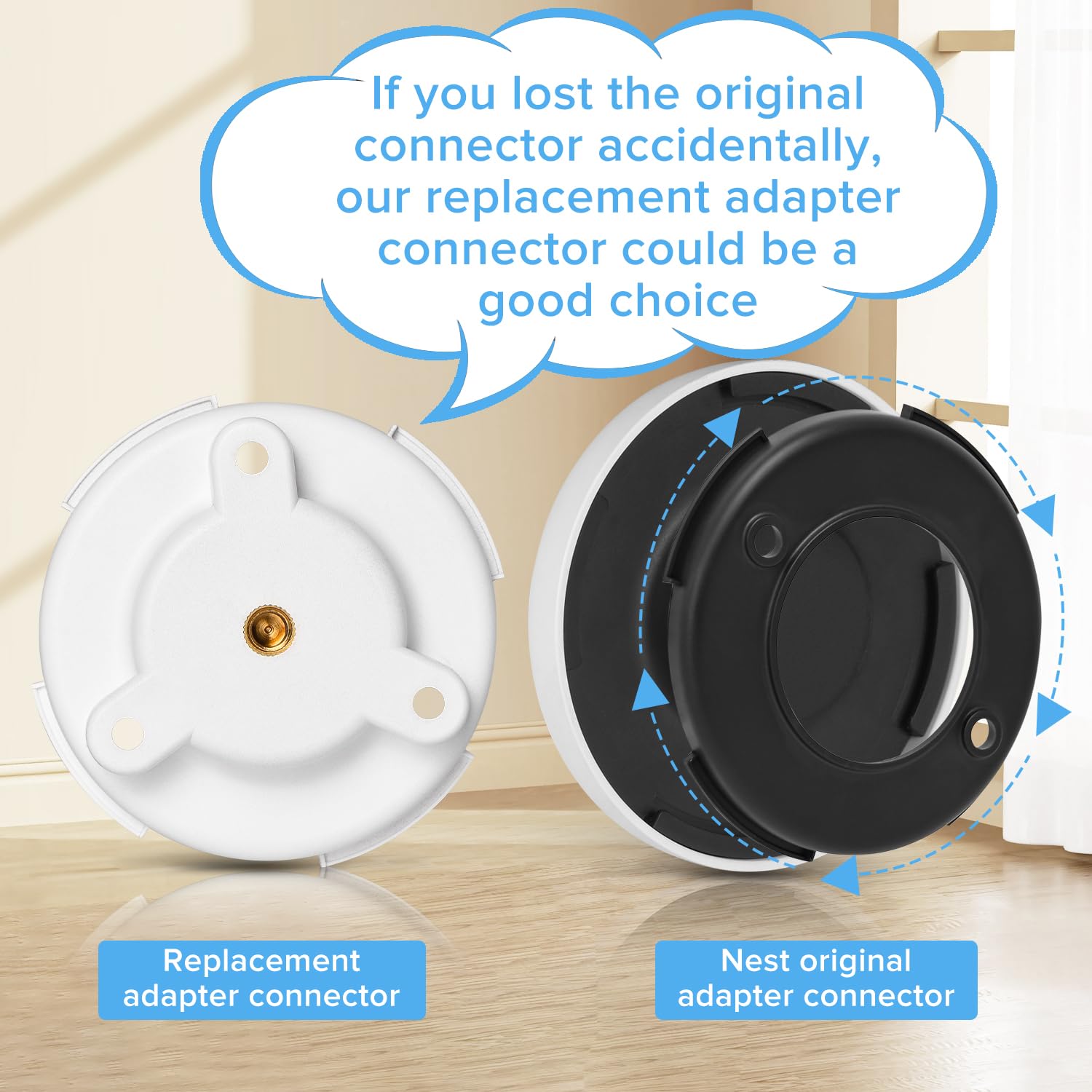 wochel 2Pack Mounting Plate Compatible with Google Nest Cam Outdoor (Battery) Camera, Replacement for Original Nest Cam Bracket, Wall Mount for Google Nest Cam - White