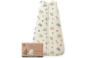 FILLEEP Baby Sleep Sack 6-12 Months Rayon Made From Bamboo 1.0 Tog Soft Wearable Blanket Baby Sleeping Bag for Infant Newborn 2-Way Zipper Toddler Sleep Sacks