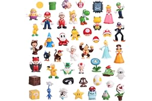 Jefuzh Mario Bros Luigi, Mario, Yoshi Action Figures Mario Toy (48-Pack 2 inch)