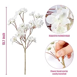 Sggvecsy Artificial Cherry Blossom Flowers 8 Pcs