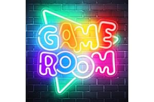 AMYZAVLS Game Room Neon Sign,Adjustable Colorful Led Neon Signs for Room Wall Decor, USB Powered Neon Light Sign Gifts for Gamer,13.5 * 12.8 Inch