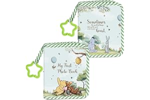 TILLFURU My First Photo Book, Winnie the Pooh Baby Photo Soft Album, Baby Photo Albums, My First Family Photo Album for Baby, Pooh Baby Memory Albums Gift for Babies Newborn Toddler Kids 5.5 x 7 inch