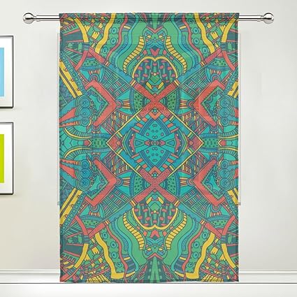 Amazon Com Savsv Sheer Curtains Voile Drapes Tulle Curtain Window