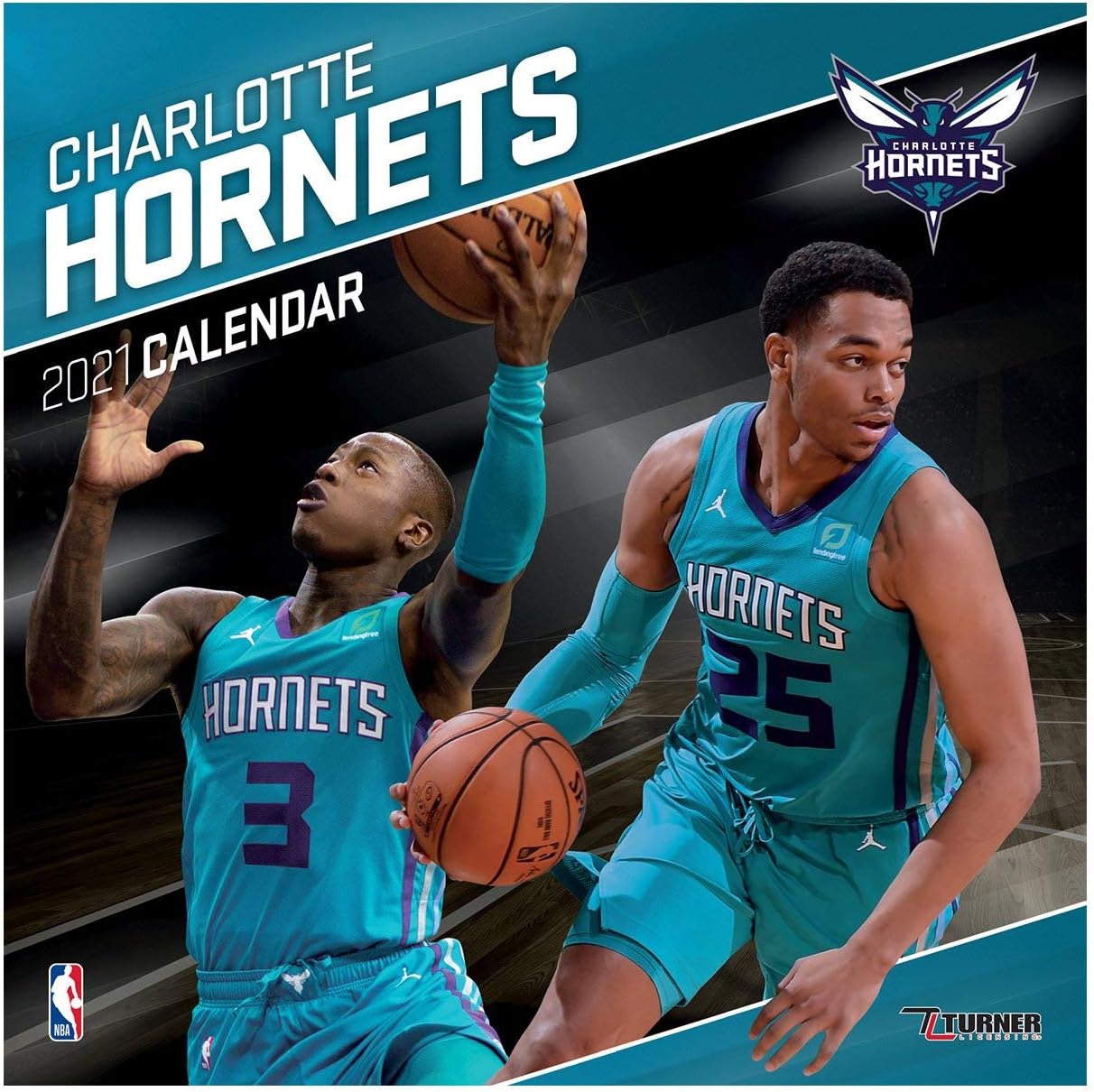 Turner Sports Charlotte Hornets 2021 12x12 Team Wall Calendar 21998011872 Office Products Amazon Com
