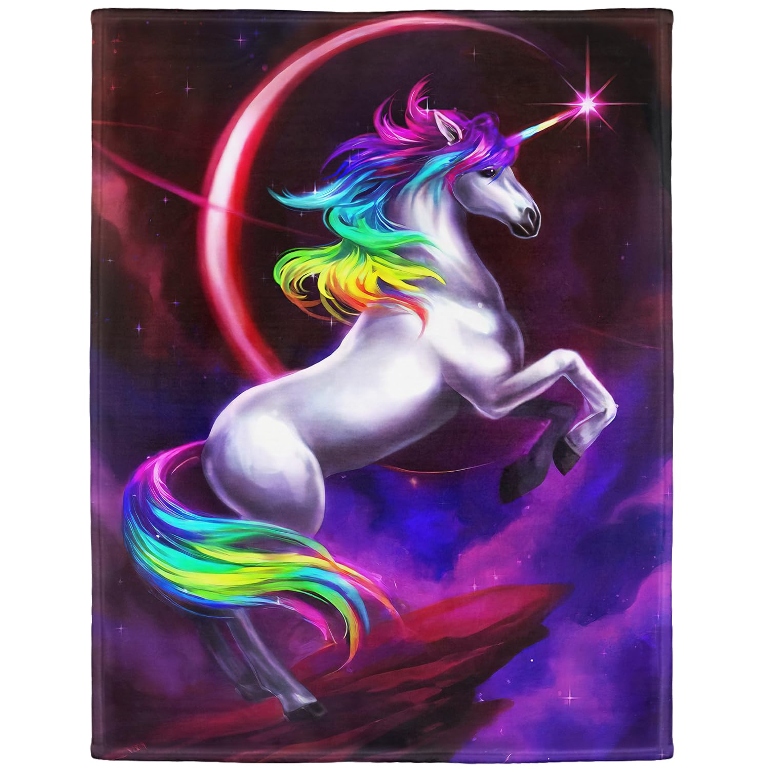 YISUMEI - Soft Fleece Blanket - Unicorn Dream, 150 x 200 cm Throw Suitable for Sofa or Bed