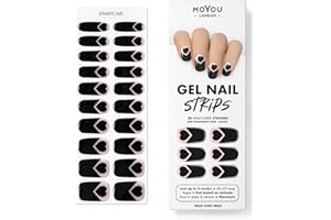 MOYOU LONDON Semi Cured Gel Nail Strips - 20 Pcs. Nail Wraps for Salon-Quality Manicure - Works with Any UV Lamp - Easy to Apply, Trim, & Remove Gel Stickers